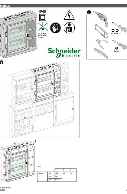 schneider施耐德Mureva Interface Enclosures Installation sheet